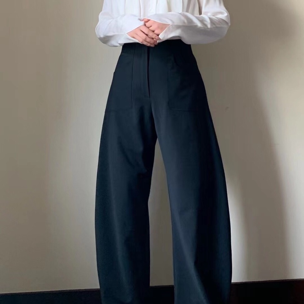Jolly Cabbage high waist curved wide leg trousers XS